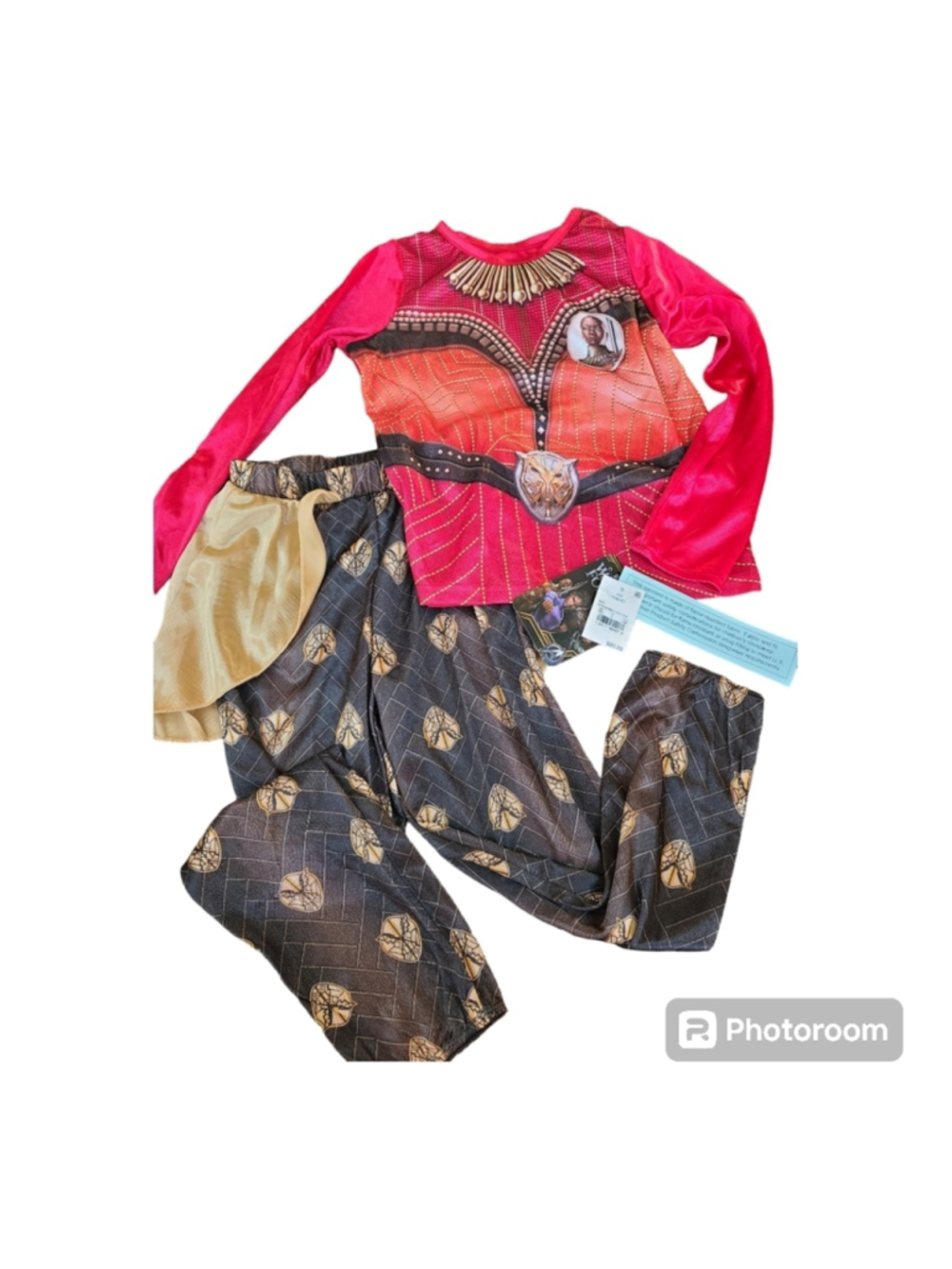 NWT Marvel Wakanda Forever Okoye Costume Pajama Set Size 4/5 - Picture 2 of 11